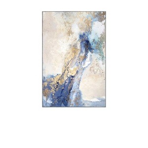 Abstract Oil <b>Painting</b> Hand Painted Rectangle Metal <b>Frame</b> Gold Edge Living Room Wall Art Decor Entrance Hall Hanging Artwork - Product Image 5