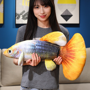 Nuevo 40cm realista <span class=keywords><strong>Guppy</strong></span> Animal de peluche de juguete realista pez almohada decoración del hogar Super suave felpa PP algodón relleno - Product Image 6