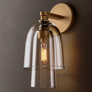 Applique Murale RHOEM <span class=keywords><strong>Blom</strong></span> en Verre Transparent pour Salle à Manger, Chevet, Chambre à Coucher – Lampe Murale Intérieure Moderne, Luminaires de Luxe, Décoration Maison - Product Image 2