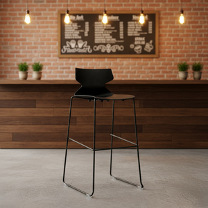 <span class=keywords><strong>Tabouret</strong></span> <span class=keywords><strong>de</strong></span> <span class=keywords><strong>bar</strong></span> empilable en métal moderne et robuste conforme à la norme ANSI/BIFMA, avec un design écologique et une construction durable - Product Image 6