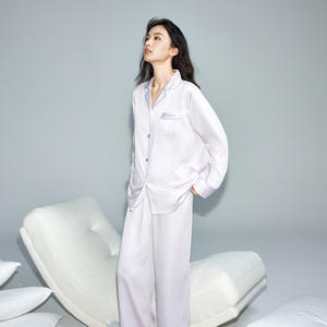 Pijamas de Alta Gama para Mujer, Ropa de Dormir Súper Suave y Lisa, Cuello en V Clásico, Conjunto de Pijamas de Tencel Modal para Mujer, Regalo para el Hogar - Product Image 6