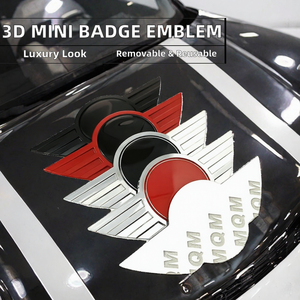 3D Luxury <b>Trunk</b> Badge Sticker Emblem for Cooper R50/R52/R53/R60/F55/F56/F58 <b>Metal</b> Removable - Product Image 2