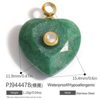 YIMEILI y Acero Inoxidable, Colgante de Esmalte con Baño de Oro de 18K, Diseño de Animales (Perro, Libélula, Pez Pequeño, Corazón), Charm DIY para Collar y Pulsera
