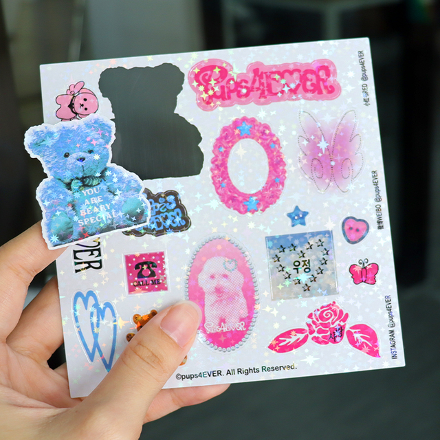 Custom PVC Self Adhesive Vinyl Waterproof Kiss Cut Printing Laptop Sticker Sheet With Clear Backing