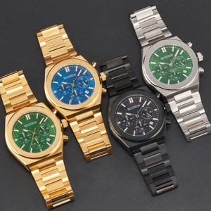 Reloj Cronógrafo de Cuarzo para Hombre, Movimiento Japonés, Acero Inoxidable, 100M Resistente al Agua, Correa de Cuero, Reloj Personalizado de Moda - Product Image 1