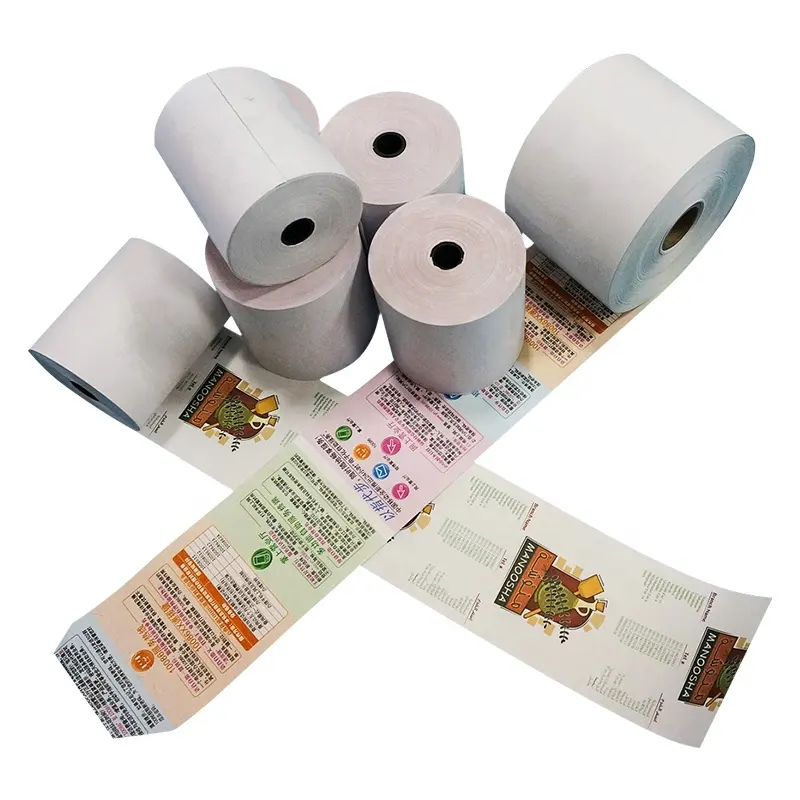 Papel térmico durável barato para caixa registradora de fábrica, rolos de papel para recibos, papel térmico para pos