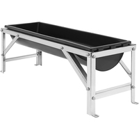 Abreuvoir pour bétail JH-Mech avec support à structure triangulaire Facile à nettoyer et haute stabilité Mangeoires de grande capacité pour chèvres