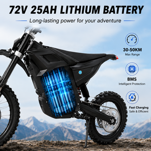 Vélo électrique tout-terrain à moteur central étanche IPX6 avec batterie au lithium 72V 25AH et moteur 2500W <span class=keywords><strong>pour</strong></span> adultes, idéal <span class=keywords><strong>pour</strong></span> les aventures extrêmes hors <span class=keywords><strong>route</strong></span> - Product Image 5