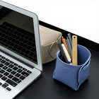 Boîte de rangement pliable en cuir PU pour pinceau de maquillage panier de bureau pliable fait à la main <span class=keywords><strong>organisateur</strong></span> de <span class=keywords><strong>papeterie</strong></span> de bureau pour le bureau - Product Image 2