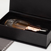 Boîte d'emballage personnalisée en papier noir pour huile de parfum, boîte d'emballage pour parfum avec fermeture magnétique pour flacon de parfum