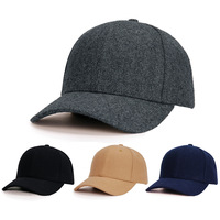 Wollen baseballpet met brede klep, winterwarm, hardtop, Koreaanse stijl, unisex, luipaardprint, verdikte bovenkant, 6-paneels ontwerp