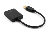 Adaptateur USB-A vers HD, mâle vers femelle, convertisseur vidéo Full HD 1080P, dongle pour ordinateur portable, ordinateur de bureau, moniteur, HDTV