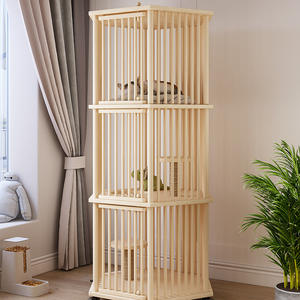 Nouvelle villa pour <span class=keywords><strong>chat</strong></span> <span class=keywords><strong>en</strong></span> bois hexagonal, style <span class=keywords><strong>cabane</strong></span>, extra large, <span class=keywords><strong>en</strong></span> bois massif épaissi, nid pour <span class=keywords><strong>chat</strong></span> intégré, cage pour <span class=keywords><strong>chat</strong></span> 73x57cm - Product Image 3