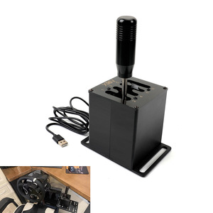 Palanca de cambios H de 7 velocidades para simulador de carreras de PC, transmisión manual con cable, aleación de aluminio con freno de mano - Product Image 1