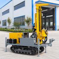 Foreuse de Puits d’Eau sur Chenilles 260m 74kW Diesel Boue et Air Machine de Forage de Puits d’Eau Vente Directe Usine