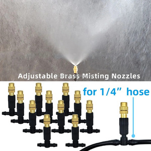 Sistema de Nebulización y Enfriamiento para Exteriores de 5M-30M, Riego de Jardín, <span class=keywords><strong>Boquillas</strong></span> Atomizadoras de Latón de 1/4'', Manguera de 4/7mm para Patio e Invernadero - Product Image 2