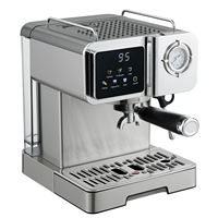 Anbolife - Cafetera Espresso Semiautomática de 20 Bares, 1350 W, Termobloque, Pantalla Táctil, Manómetro, Vaporizador, Tanque de 1.6 L, OEM