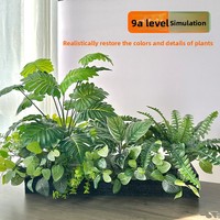 Panneau mural de verdure artificielle réaliste en plastique pour décoration extérieure personnalisée de balcon et aménagement paysager floral de mariage