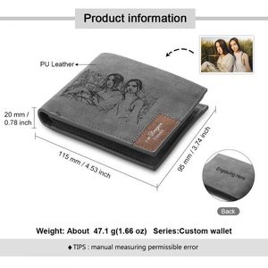 <span class=keywords><strong>Portefeuille</strong></span> en cuir PU personnalisé avec photo et lettrage, faible MOQ, cadeau de la Fête <span class=keywords><strong>des</strong></span> Pères en gros - Product Image 5