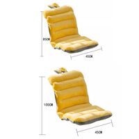 Coussin de siège de bureau épais de couleur unie avec dossier intégré Coussin de cul confortable pour les étudiants sédentaires et les utilisateurs de voiture