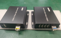 4 Port USB 2.0. 1.0 10KM LC Fiber optik dönüştürücü verici alıcı
