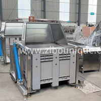 304 Acier Inoxydable Alimentaire Fruits et Légumes Pomme De Terre Carotte Pomme Poisson Heavy Duty Boîte Industrielle Palette Dumper Bin Benne
