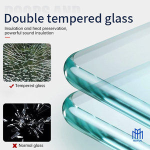 최신 현대 충격 그림 창 이중 유리 측면 압력 창 슬라이딩 알루미늄 창 - Product Image 3