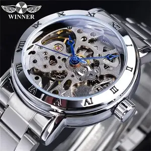 Vencedor Forsining 519 3A Qualidade Aço Inoxidável Strap Sapphire Mirror Relógios Mecânicos Dial Waterproof Women Lady Watch