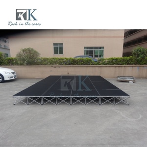 Wholesale Drum Riser High Quality Folding <b>Stage</b> <b>Platform</b> Black Aluminum Alloy Outdoor Event Wedding <b>Stage</b> - Product Image 3