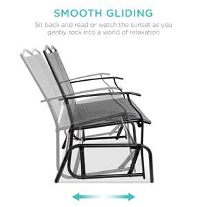 Vente directe d'usine <span class=keywords><strong>Double</strong></span> banc de sièges d'extérieur canapé chaise berçante chaise de patio extérieur - Product Image 2