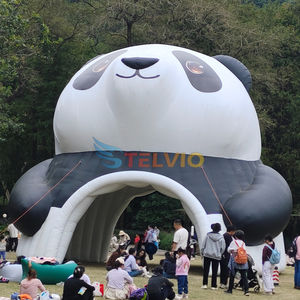 خيمة نفق عملاقة قابلة للنفخ على شكل باندا للاستخدام الخارجي، من مصنع صيني، قيمة رائعة، قوس كرتوني حيواني ضخم مخصص للترويج للفعاليات - Product Image 2