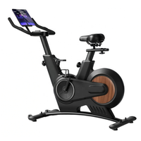 Vélo d'exercice stationnaire haut de gamme pour usage domestique, écran tactile intelligent, moniteur numérique, construction en acier, résistance à entraînement par courroie magnétique