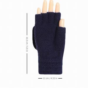 Guantes de Punto Acrílicos Personalizados con Logotipo de Fábrica, 17 Años de Experiencia, Mitones Convertibles de Invierno, Cálidos, de Medio Dedo, <span class=keywords><strong>para</strong></span> Estudiantes, Hombres y Mujeres - Product Image 6