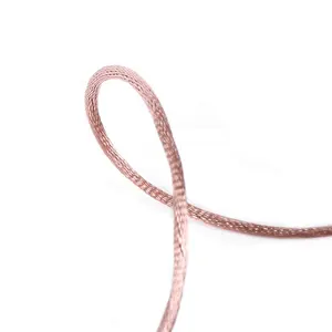 Corda trançada de mão com cordão coreano, cordão de cetim trançado com pingente, corda DIY linha coreana