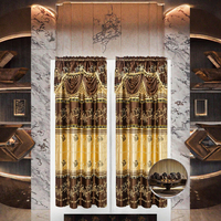 Rideaux de fenêtre sur mesure de style européen pour la maison moderne, rideaux occultants toutes saisons, design géométrique jacquard de luxe