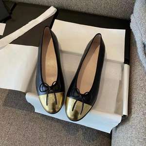 Zapatos Planos de Ballet de Cuero Genuino para Mujer, Diseño Casual con Lazo y Cuadros, Cómodos y Suaves para Primavera - Product Image 5