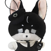 Peluche certifiée ASTM EN71 CPC, série héros, chien de police avec chapeau et radio, 21 cm, peluche douce pour cadeau