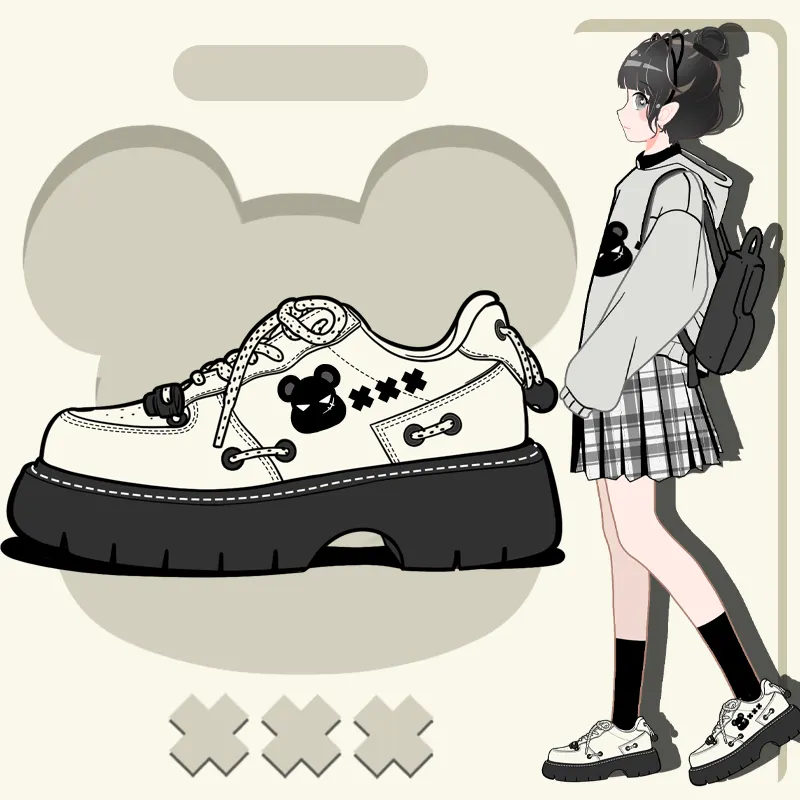 Original Design Lolita Lovely Girls Students Platform Shoes Women Kawaii Cute Chunky Shoes Ladies Casual Mary Jane Pumps