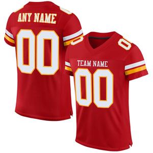 Maillot de football américain classique personnalisé maille respirante sublimation maillot d'équipe de football de rue manches courtes Techniques imprimées - Product Image 2