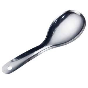Cuchara de arroz de acero inoxidable, cucharón grande con mango liso, diseño moderno y minimalista con acabado pulido. - Product Image 5