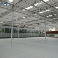 Invernadero de Vidrio Resistente para Proyectos de Cultivo Comercial de Vegetales a Gran Escala
