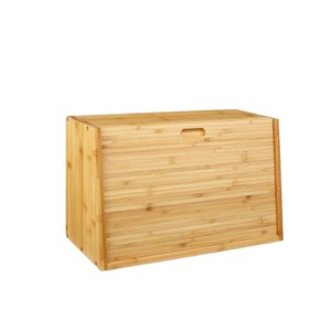 Boîte à pain en bambou à double couche avec couvercle pour la cuisine - Product Image 4