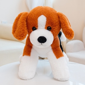 Peluche de Perrito <span class=keywords><strong>Beagle</strong></span> Suave, Muñeco de Peluche Realista con Orejas Largas, Juguete para Niños, Regalo de Cumpleaños, Venta al por Mayor, Personalizado - Product Image 1