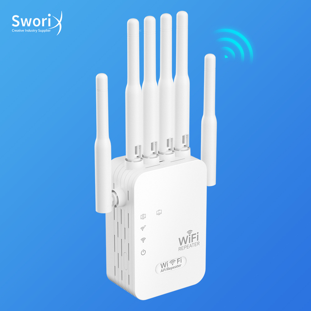 6 antennas 1200mbps dual band wifi repeater 2.4G Long Range Extender Signal Amplifier 802.11 b/g/n/ac WiFi Repetidor
