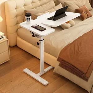 Movable Rotating Wooden Coffee <strong>Table</strong> Modern Design Walnut Color <strong>Bedside</strong> <strong>Small</strong> Adjustable Coffee <strong>Table</strong> for Sofa and <strong>Bedside</strong> - Product Image 2
