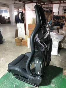 Sedili da Corsa a Secchiello JIABEIR 1039RTF Sportster CS con Slitta Universale, Schienale in Fibra di Vetro/Fibra di Carbonio, PVC Nero/Pelle Scamosciata - Product Image 3