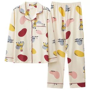 <span class=keywords><strong>Pigiama</strong></span> da <span class=keywords><strong>donna</strong></span> estivo floreale traspirante termico di lusso casual con cardigan, taglie forti a maniche lunghe per la casa (per donne di mezza età e anziane) - Product Image 5