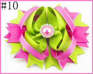 Pinzas para el Cabello con Lazo Inspirado en Perlas de Primavera/Verano de 4.5'' de la Mejor Calidad para Niñas, Lazos de Diamantes de Imitación con Borde Plateado Colorido, Accesorios para el Cabello - Product Image 5