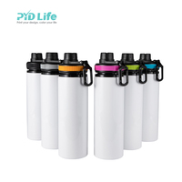 PYD Life plus récent 28 oz 850 ml blanc large bouche Sublimation sport extérieur en aluminium bouteille d'eau à paroi unique avec couvercle portable