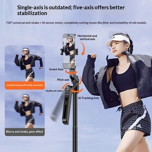 <span class=keywords><strong>FUNSNAP</strong></span> A16 Palo Selfie Panorámico Inteligente con IA para Rotación de 360°, Aleación de Aluminio, Extensible hasta 1800 mm, Antivibración, Luz de Relleno, Control Remoto - Product Image 2